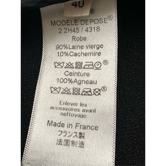 CELINE Paris Modele Depose Wool 90% , Cashmere 10%  Midi Skirt Size: EU 40, US M - Picture 7 of 8